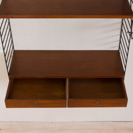 Original String wall unit from 1964 by Strinning, Sweden 2093-14 Original String wall unit from by Strinning Sweden scaled