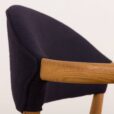 Erik Kierkegaard oak chair in dark blue wool  scaled