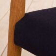 Erik Kierkegaard oak chair in dark blue wool  scaled