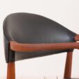 Erik Kierkegaard teak chair in black leather  scaled
