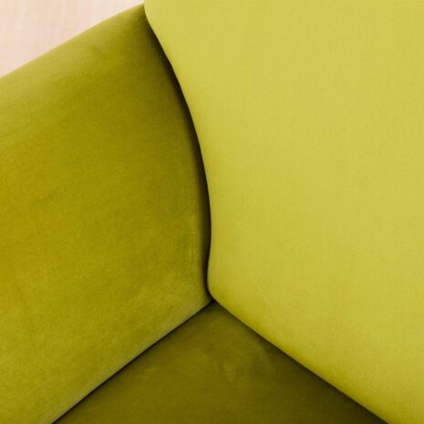 2077 Fotel Gigi Radice z zielonego aksamitu z lat 50.-9 Gigi Radice green velvet armchair from the s