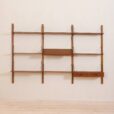 Danish wall unit in the style of Cadovius with small desk and magazines shelf  scaled