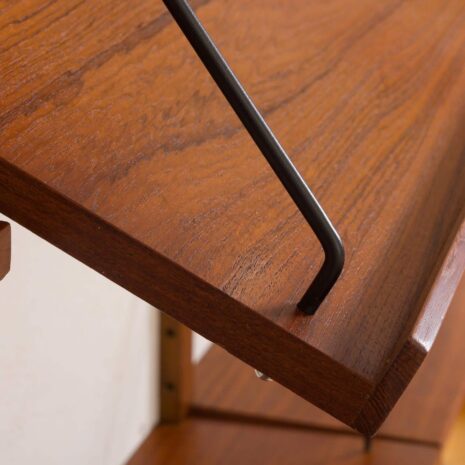 2084 Danish wall unit in the style of Cadovius with small desk and magazines shelf-9 Danish wall unit in the style of Cadovius with small desk and magazines shelf scaled