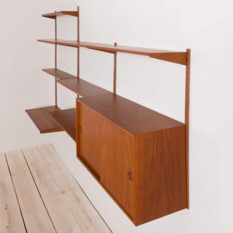 2120 Kai Kristiansen FM Wall Unit in teak with cabinet and desk-shelf-13 Kai Kristiansen FM Wall Unit in teak with cabinet and desk shelf scaled