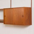 Kai Kristiansen FM Wall Unit in teak with cabinet and desk shelf  scaled