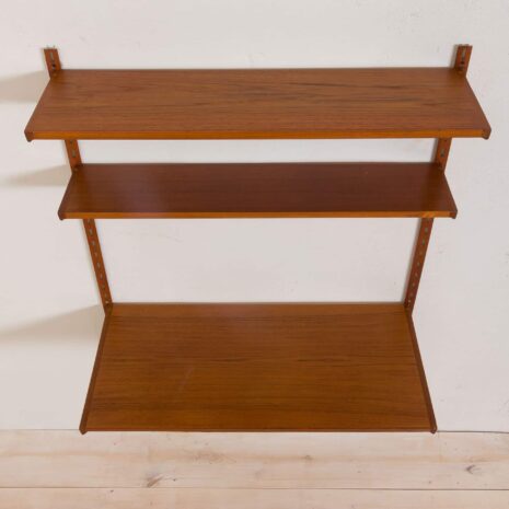 2123 Biurko Kai Kristiansen zestaw FM szafka wisząca z drewna tekowego - 3 półki-4 Kai Kristiansen desk set FM wall unit in teak shelves scaled