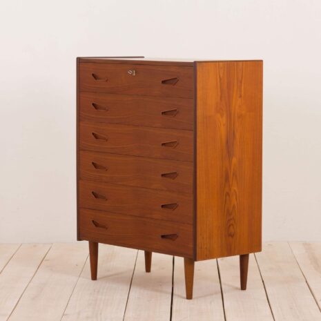 2127 Danish teak chest of drawers with from the 60s-2 Danish teak chest of drawers with from the s scaled