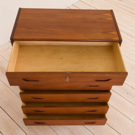 2127 Danish teak chest of drawers with from the 60s-4 Danish teak chest of drawers with from the s scaled