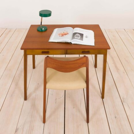 Danish petite lady desk in teak and beech  scaled