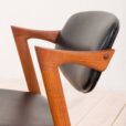 Kai Kristiansen teak chair model  in black leather  scaled