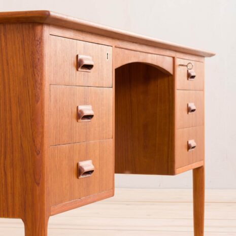 2131 Dwustronne biurko dyrektorskie z drewna tekowego-16 Dwustronne biurko wykonane z drewna tekowego