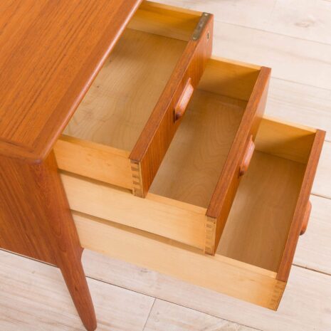 2131 Dwustronne biurko dyrektorskie z drewna tekowego-22 Dwustronne biurko wykonane z drewna tekowego