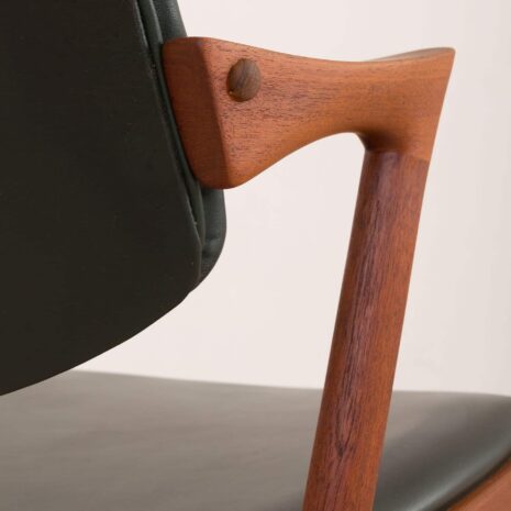 2132 Kai Kristiansen teak chair model 42 in dark green leather-11 Kai Kristiansen teak chair model in dark green leather scaled