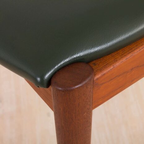 2132 Kai Kristiansen teak chair model 42 in dark green leather-8 Kai Kristiansen teak chair model in dark green leather scaled