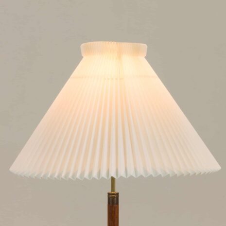 2157 Danish rosewood and brass floor lamp with Le Klint shade-3 Danish rosewood and brass floor lamp with Le Klint shade scaled