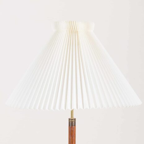 2157 Danish rosewood and brass floor lamp with Le Klint shade-4 Danish rosewood and brass floor lamp with Le Klint shade scaled