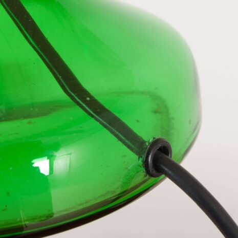 2159 Holmegaard deep green glass lamp with Le Klint shade-10 Holmegaard deep green glass lamp with Le Klint shade scaled