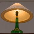 Holmegaard deep green glass lamp with Le Klint shade  scaled
