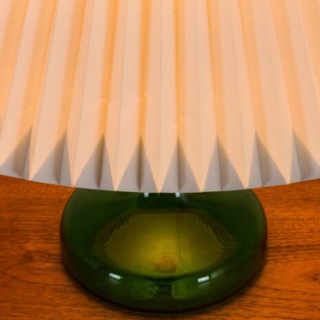 2159 Holmegaard deep green glass lamp with Le Klint shade-7 Holmegaard deep green glass lamp with Le Klint shade scaled