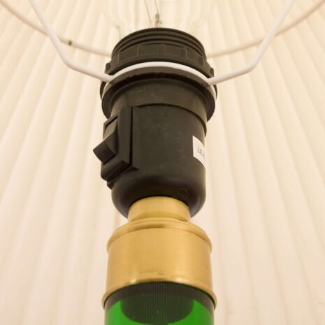 2159 Holmegaard deep green glass lamp with Le Klint shade-8 Holmegaard deep green glass lamp with Le Klint shade scaled