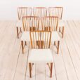 komplet orzechowych krzeseł Fritz Henningsen scaled