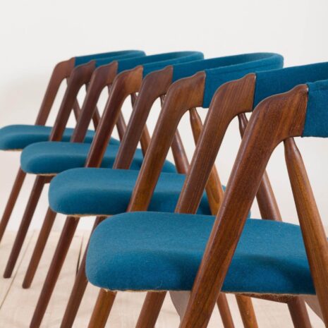 2153 Set of 4 MID-CENTURY DANISH TEAK DINING CHAIRS BY TH. HARLEV FOR FARSTRUP MØBLER, 1950S-9 Set of MID CENTURY DANISH TEAK DINING CHAIRS BY TH