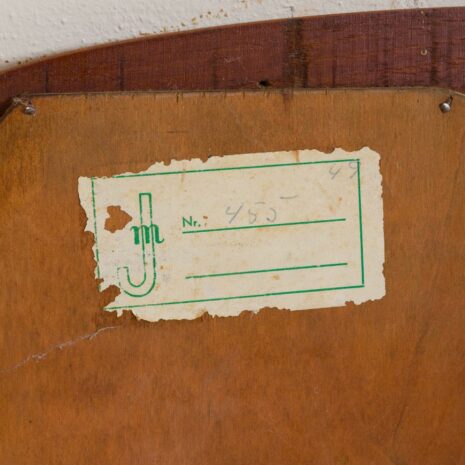 2154 Jm teak frame mirror Nr. 455 with organic shape console-12 Jm teak frame mirror Nr