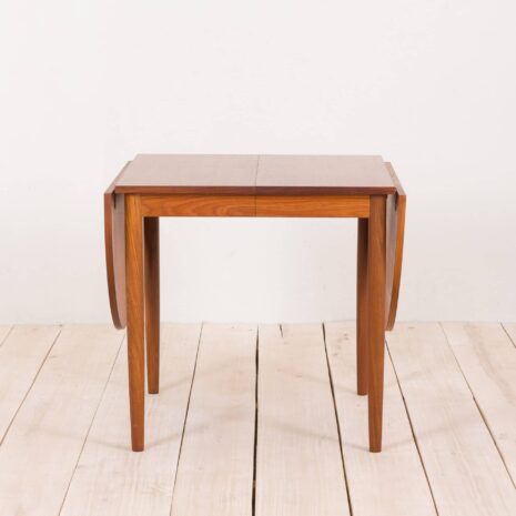2155 Danish Extension Drop Leaf Table In Teak, 1960s-4 Danish Extension Drop Leaf Table In Teak s scaled