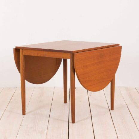 2155 Danish Extension Drop Leaf Table In Teak, 1960s-5 Danish Extension Drop Leaf Table In Teak s scaled