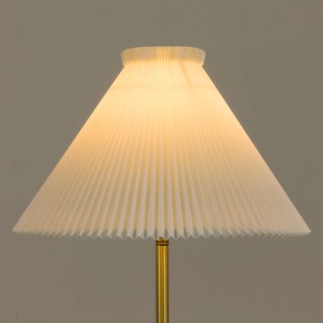 2158 Brass floor lamp with le klint shade-2 Brass floor lamp with le klint shade scaled