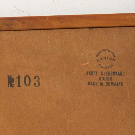 2161 Danish mid century modern teak mirror frame by Kai Kristinsen for Aksel Kjersgaard Odder No. 103-7 Danish mid century modern teak mirror frame by Kai Kristinsen for Aksel Kjersgaard Odder No