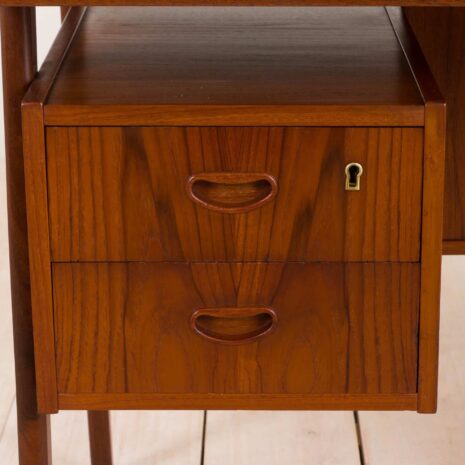 2163 Duńskie tekowe biurko dwustronne z połowy wieku-10 Danish teak mid century double sided desk scaled