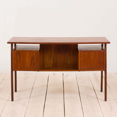 2163 Duńskie tekowe biurko dwustronne z połowy wieku - 6 Danish teak mid century double sided desk scaled