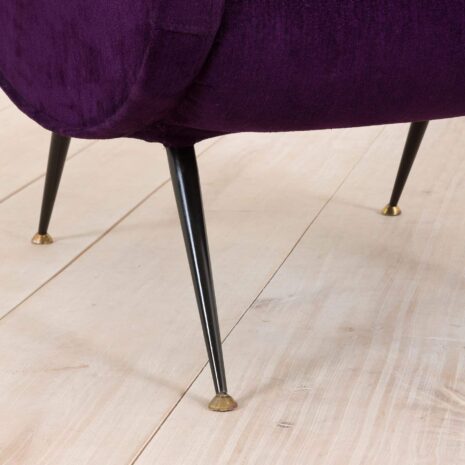 2174 Marco Zanuso Senior Chair reupholstered in Belgian linen, Italy, 60s-11 Marco Zanuso Senior Chair reupholstered in Belgian linen Italy s scaled