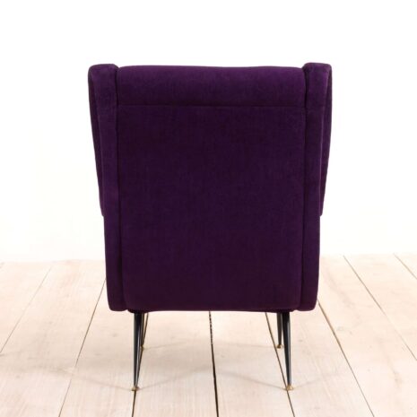 2174 Marco Zanuso Senior Chair reupholstered in Belgian linen, Italy, 60s-6 Marco Zanuso Senior Chair reupholstered in Belgian linen Italy s scaled