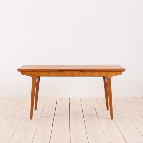 2156 Johannes Andersen style teak extension table with concealed panels-5 Johannes Andersen style teak extension table with concealed panels scaled