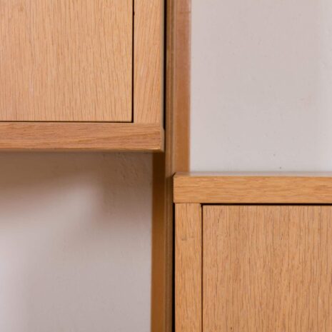2176 Bruksbo white oak shelving unit by Veggen, 70s, Norway-12 Bruksbo white oak shelving unit by Veggen s Norway scaled