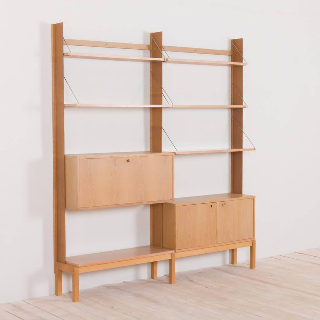 White oak shelving unit, Torbjorn Afdal For Bruksbo Scandinavian