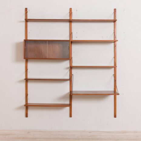 2179 Poul cadovius wall unit with desk and glass doors cabinet-4 Poul cadovius wall unit with desk and glass doors cabinet scaled