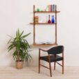 Danish teak wall desk unit  scaled