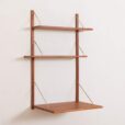 Danish teak wall desk unit  scaled