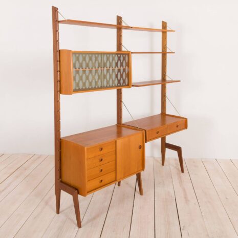 2186 Skandynawska wolnostojąca szafka ścienna Ergo autorstwa Johna Texmona Einara Blindheim-14 Scandinavian free standing Ergo wall unit by John Texmon Einar Blindheim scaled