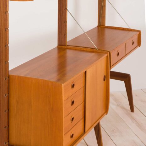 2186 Skandynawska wolnostojąca szafka ścienna Ergo autorstwa Johna Texmona Einara Blindheim-16 Scandinavian free standing Ergo wall unit by John Texmon Einar Blindheim scaled