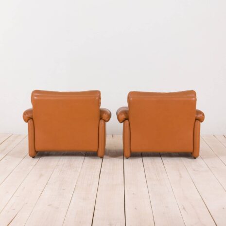 2188 air de Tobia Scarpa Cornado chaises longues en cuir-6 air of Tobia Scarpa Cornado leather lounge chairs scaled