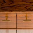 Danish three pieces credenza in rosewood with brass handles  scaled