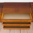 Danish three pieces credenza in rosewood with brass handles  scaled