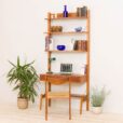 Scandinavian teak wall unit with a desk  scaled