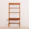 Scandinavian teak wall unit with a desk  scaled