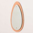 egg shaped s mirror with peach glass frame  scaled