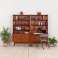 Johannes Sorth for Nexo two pieces bookcase with secretaire in teak  scaled